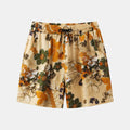 Men's Drawstring Floral Print Casual Shorts.