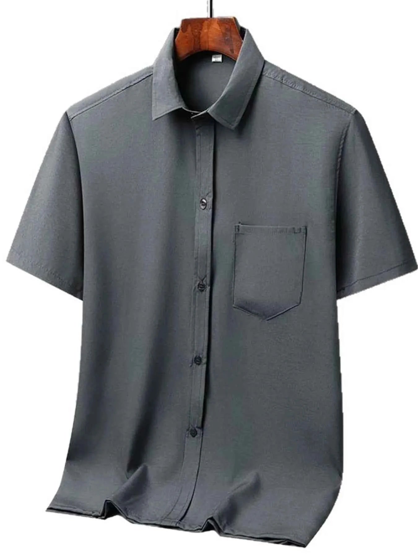 Men's Full Size Button Up Short Sleeve Shirt Plus Size