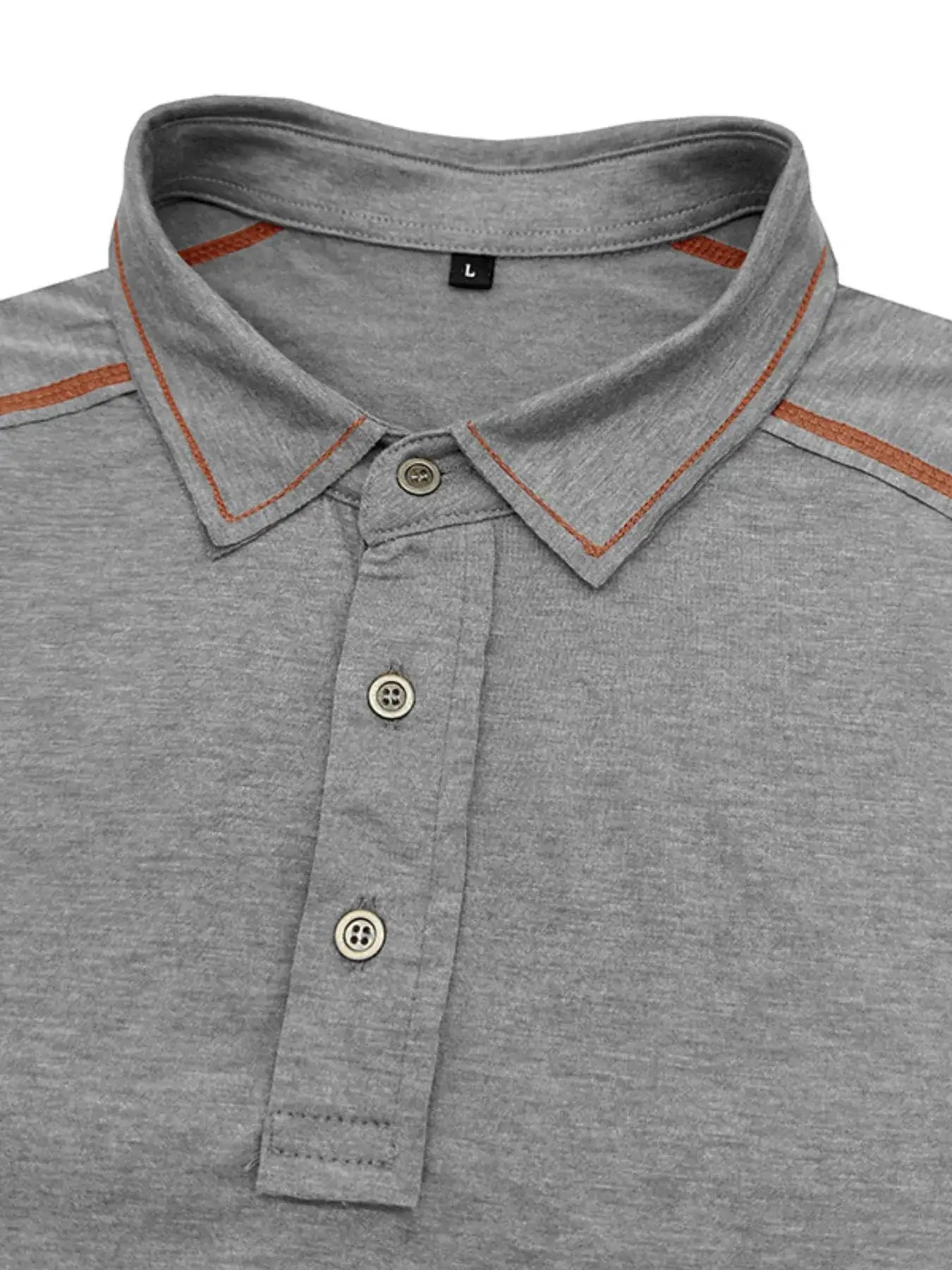 Men's Collared Neck Polo Shirt with Contrast Piping.