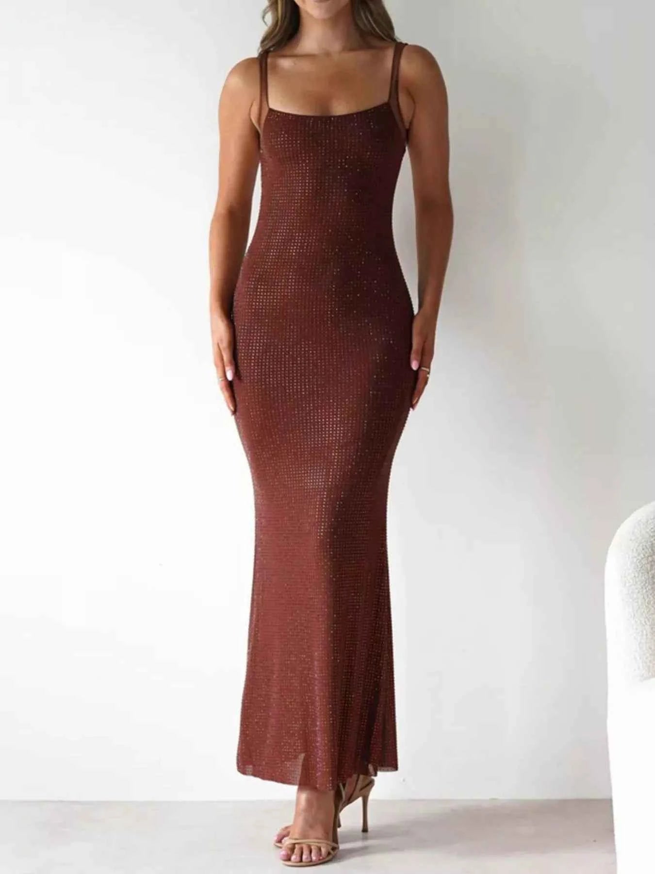 Backless Sleeveless Bodycon Maxi Dress