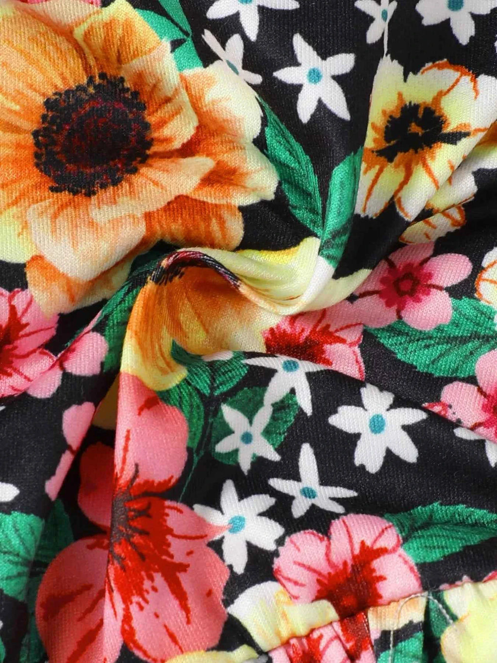 Children's Floral Bell Sleeve Top and Pants Set