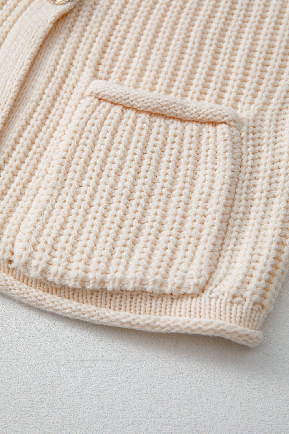 White Solid Textured Knit Side Pockets Buttoned Sweater Vest Dear-Lover Dropshipping