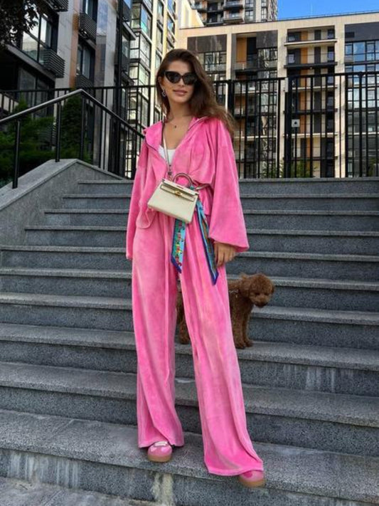 Hooded Jacket and Pants WOMEN Set - CHIC TB