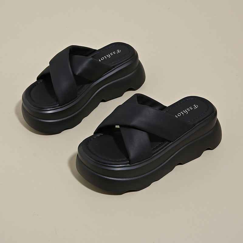 Thick Soled Slippers For Women Wearing Outside In Summer Small Size