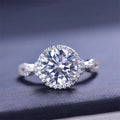 3 Carat 925 Sterling Silver Moissanite Ring.
