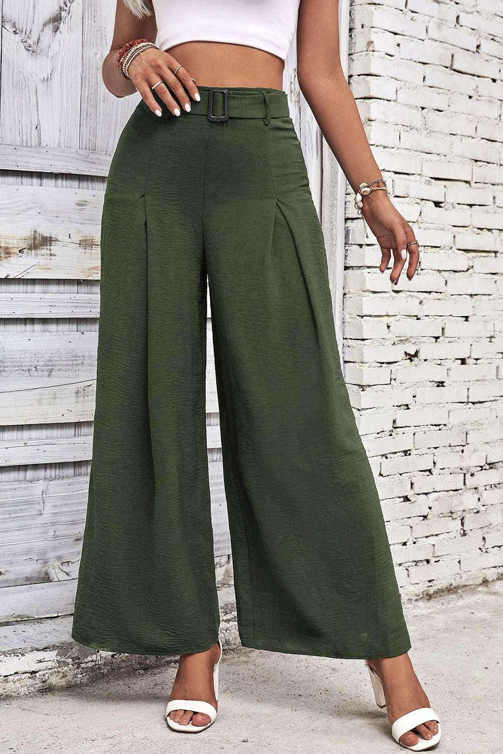 High Waisted Wide Leg Pants.