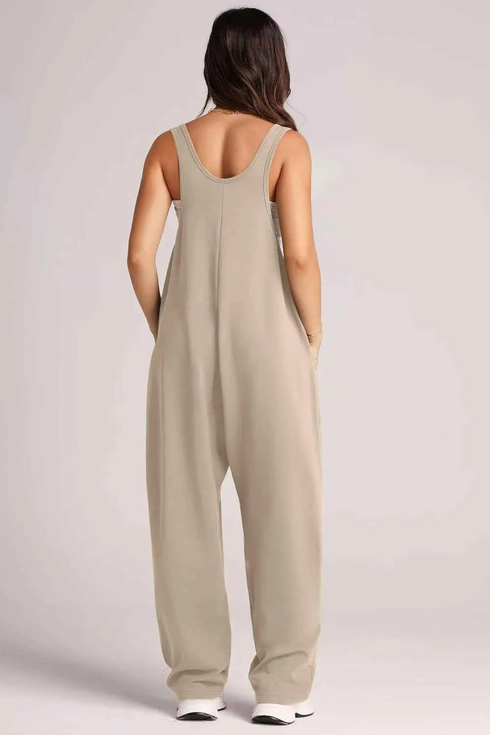 Lovelet V-Neck Wide Strap Overalls