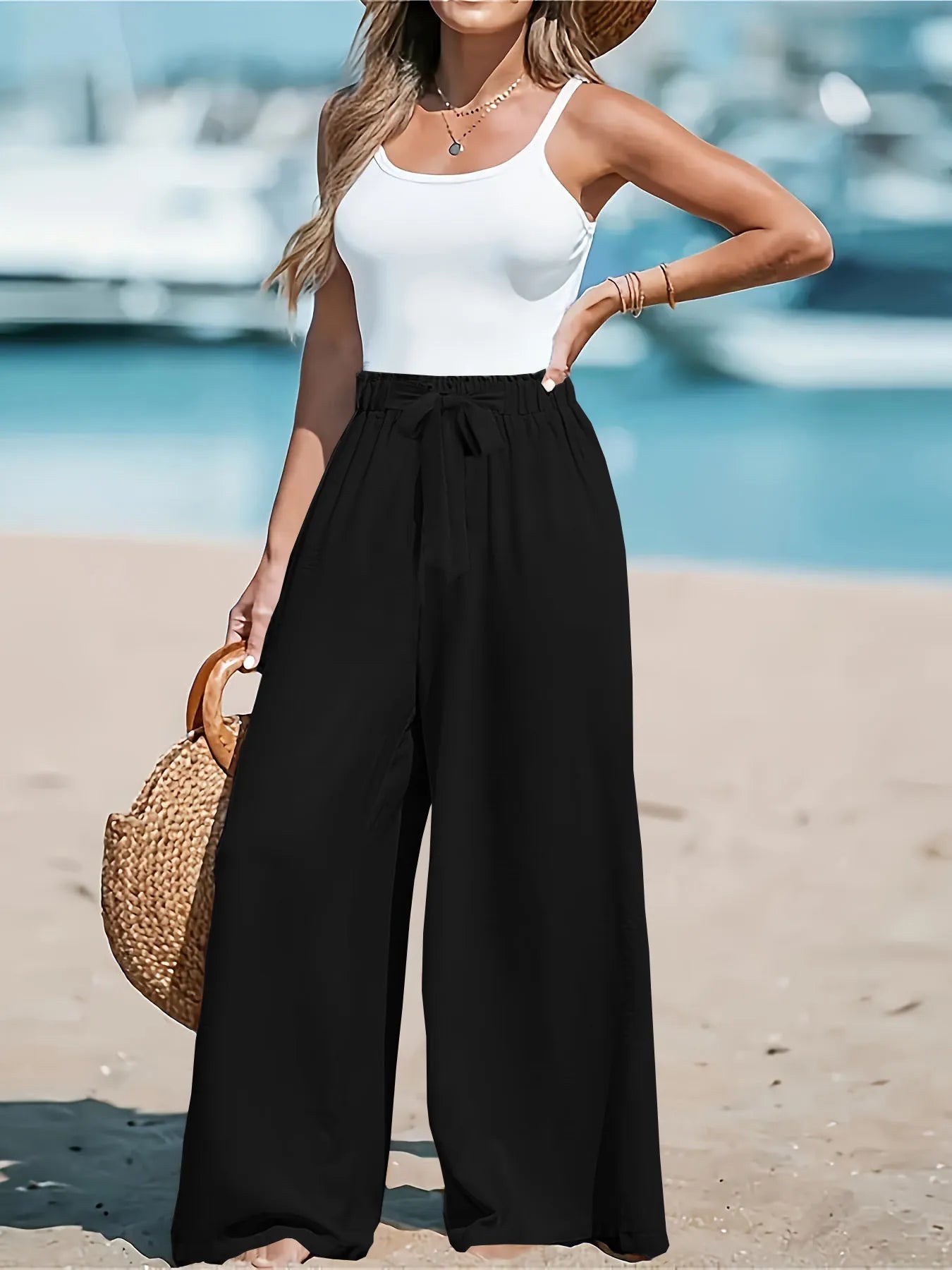 Waist Wide Leg Pants Plus Size.
