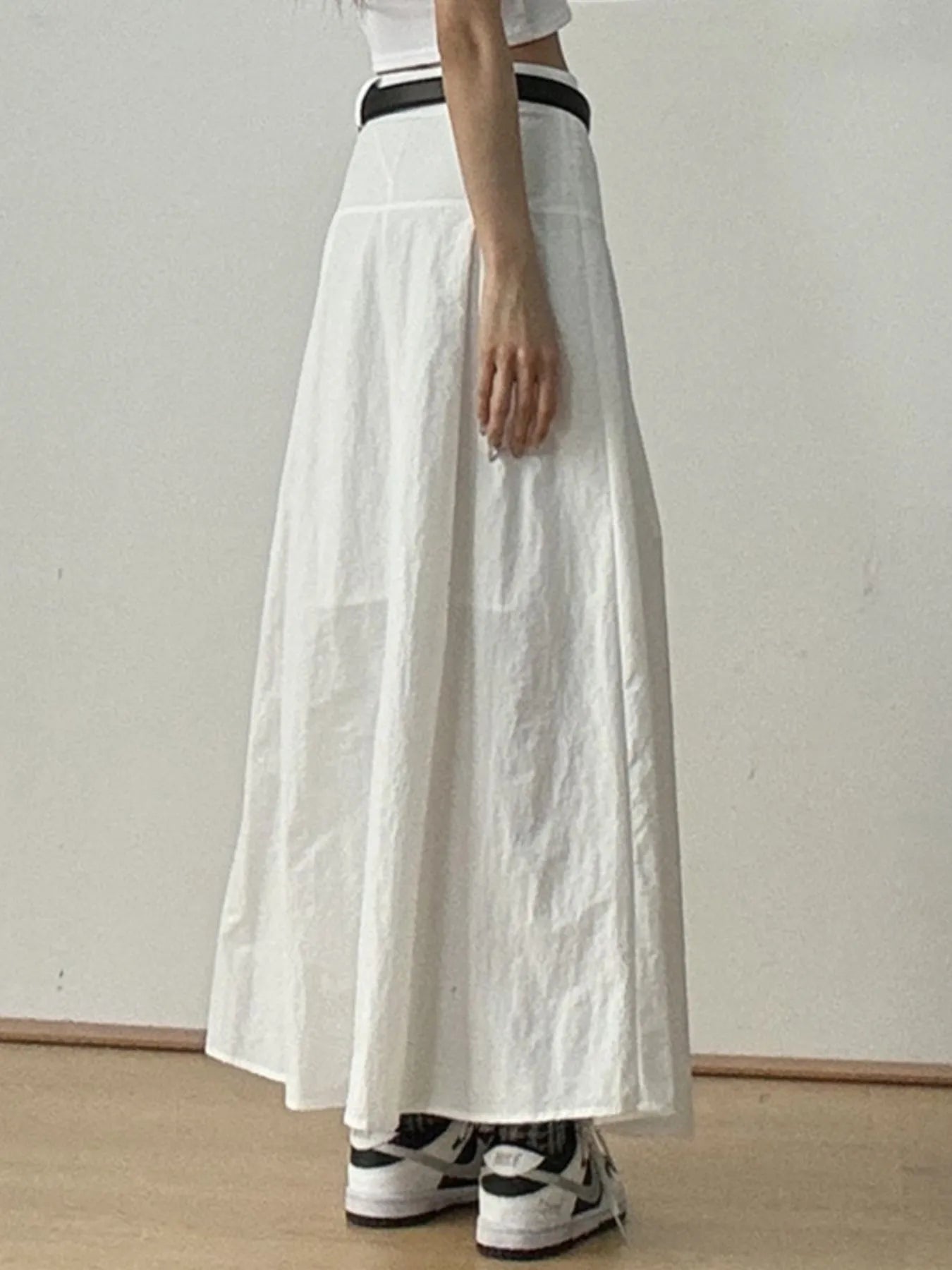 High Waist A-Line Maxi women Skirt.