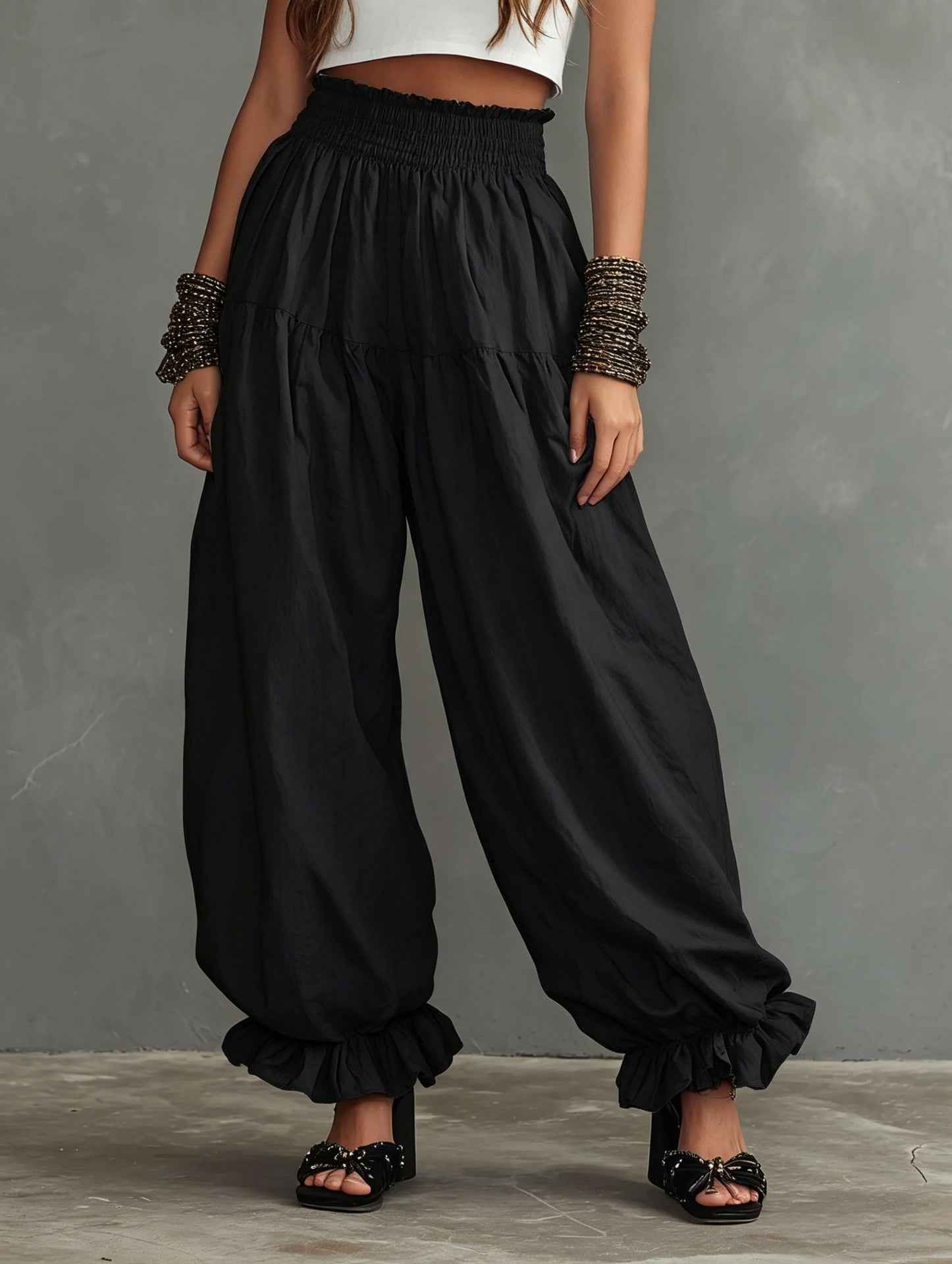 European And American Womens Loungewear Lantern Pants