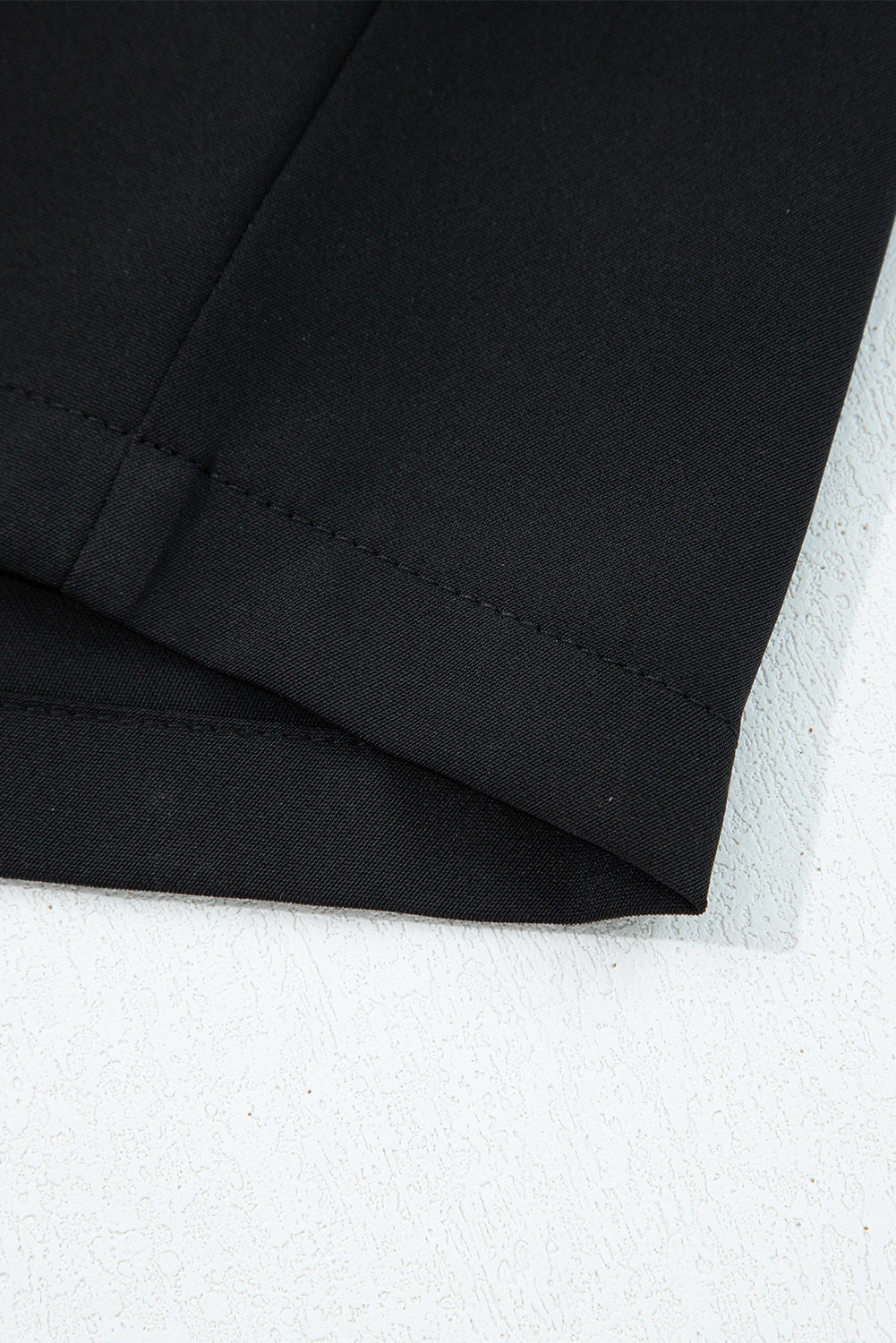 Black Pleated Detail Pull On High Elastic Waist Loose Straight Pants Dear-Lover Dropshipping