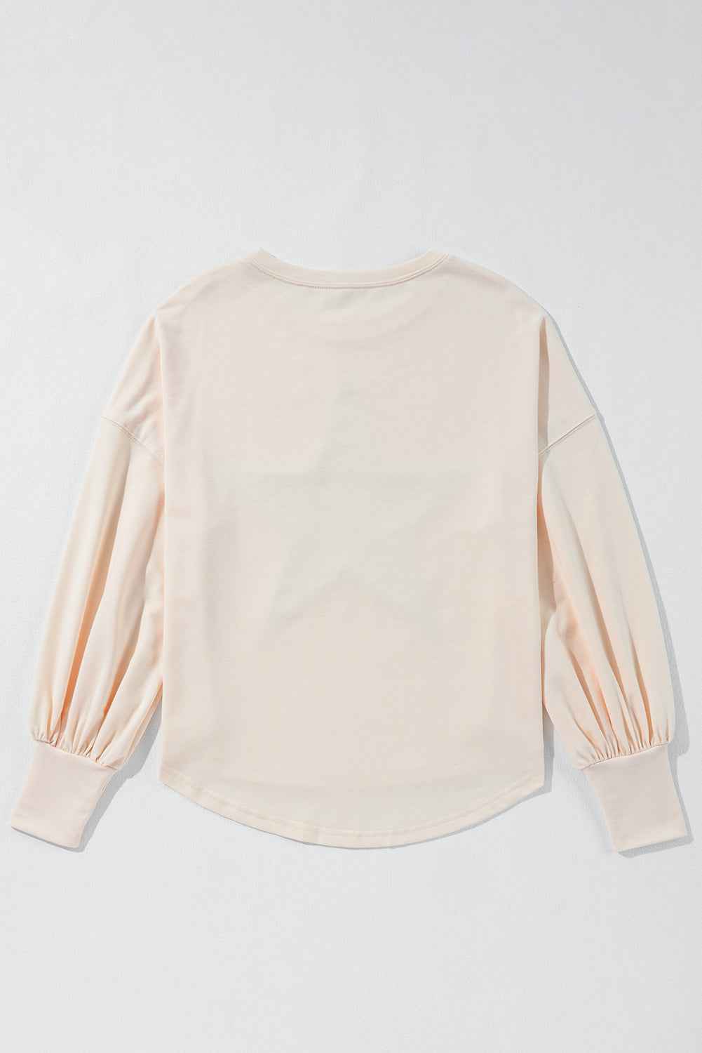 Apricot Studded Star Graphic Oversized Long Sleeve Top