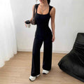 Womens Minimalist Everyday Outfit Stretchy Strap Jumpsuit For Sports And Yoga