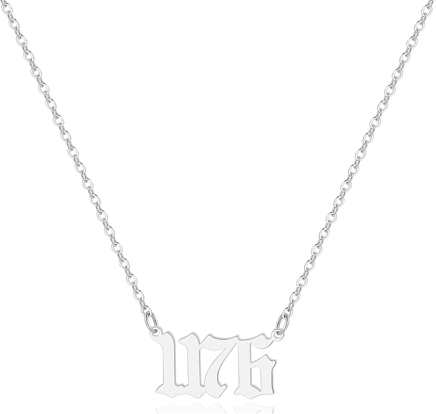 Angel Number Necklace for Women, 18K Gold Plated 000 111 222 333 444 555 666 777 888 999 Necklace Numerology Jewelry