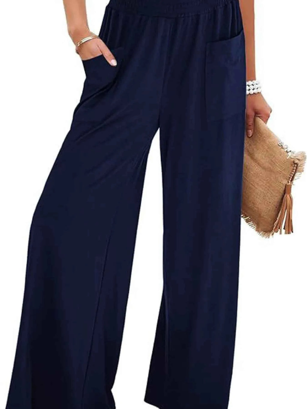 High-Waisted Wide Leg Pants with Pockets.
