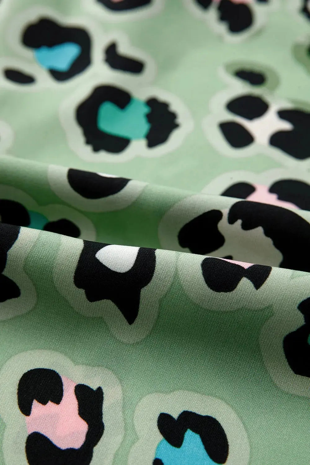 Leopard Collared Neck Top and Pants Set.