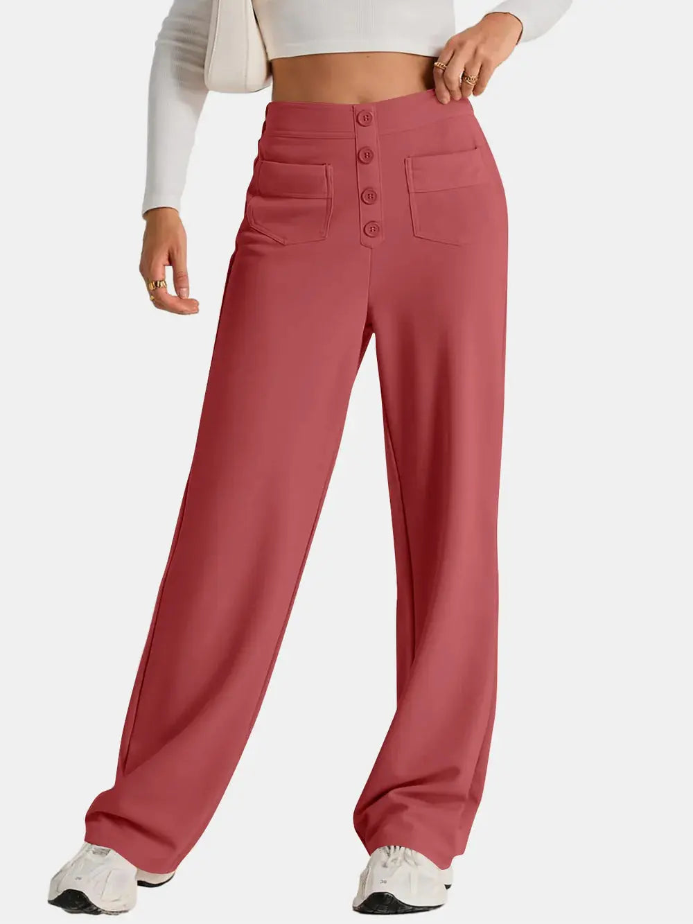 High Waist Wide Leg Pants.