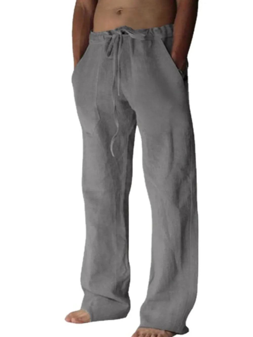 Men's Plus Size Drawstring Loose Fit Pants.