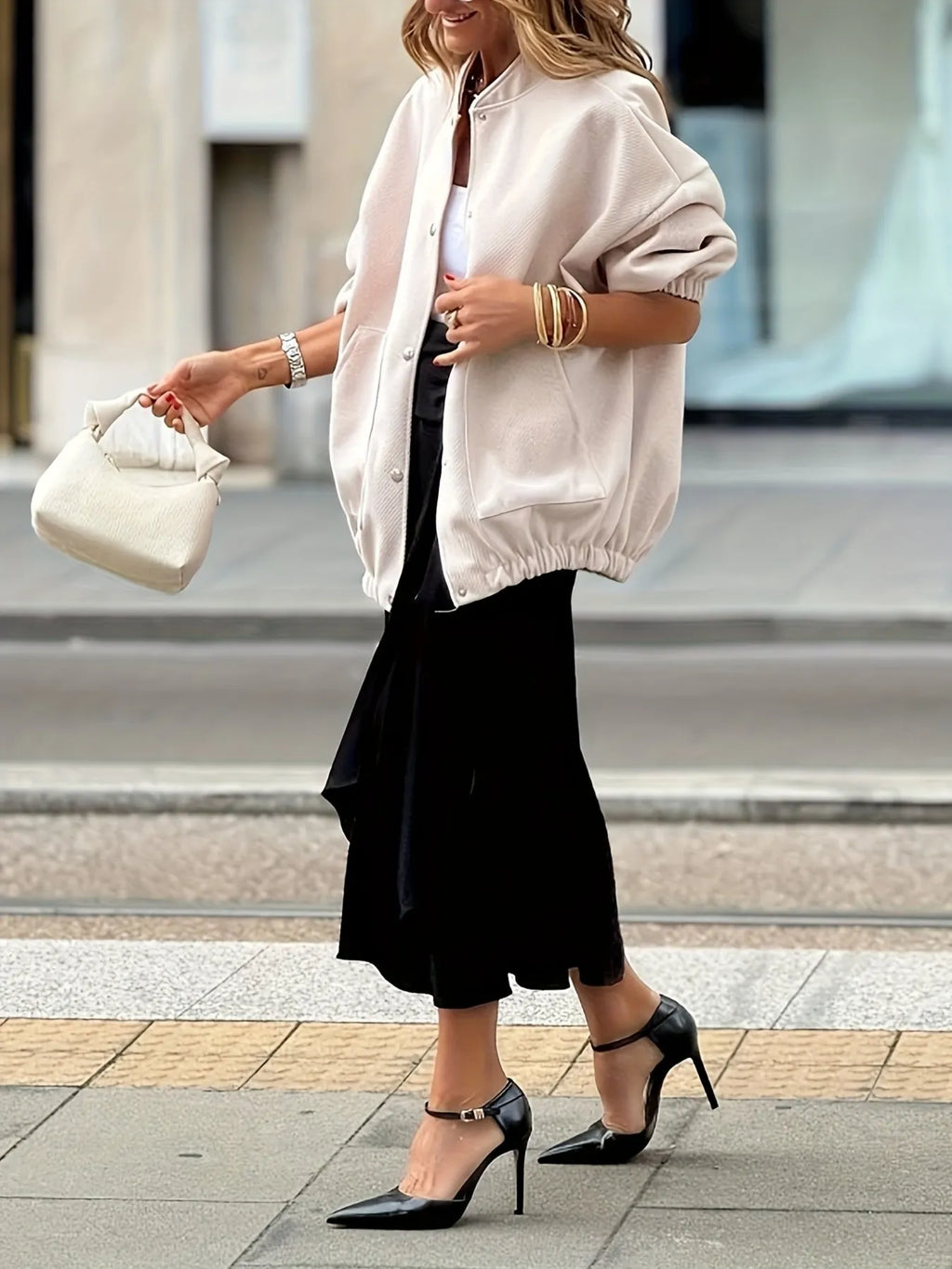 Button Up Long Sleeve Jacket.