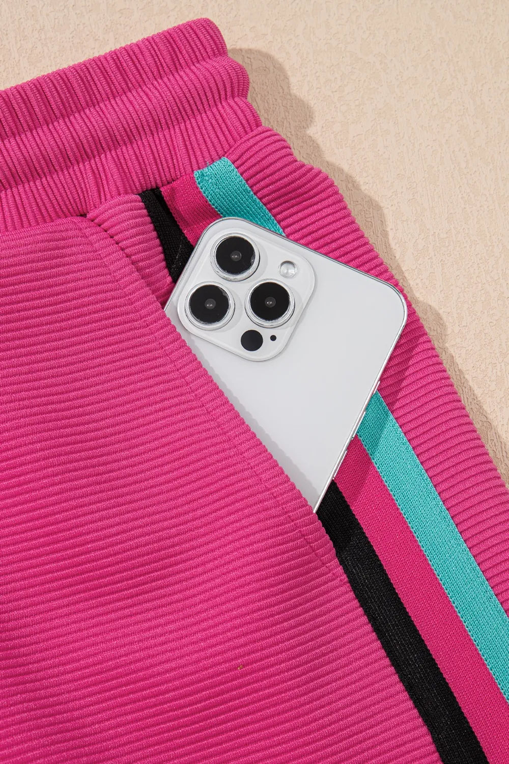 Flutter Sleeve Zipped Collar Top and Short Set.