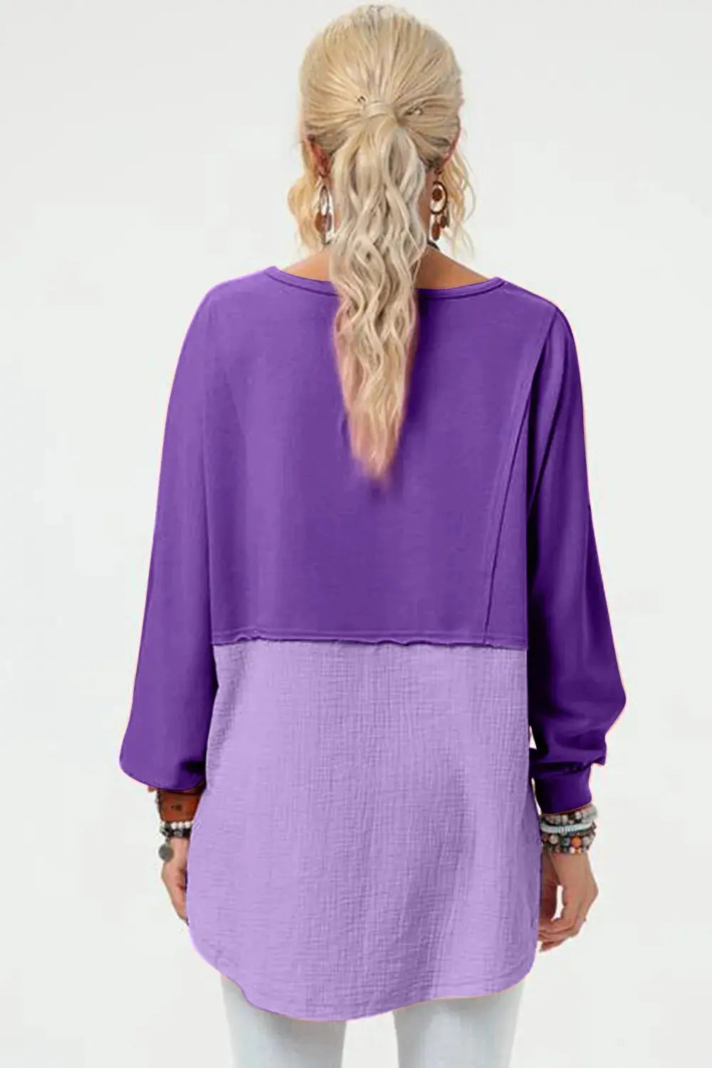 Long Sleeve High-Low T-Shirt.