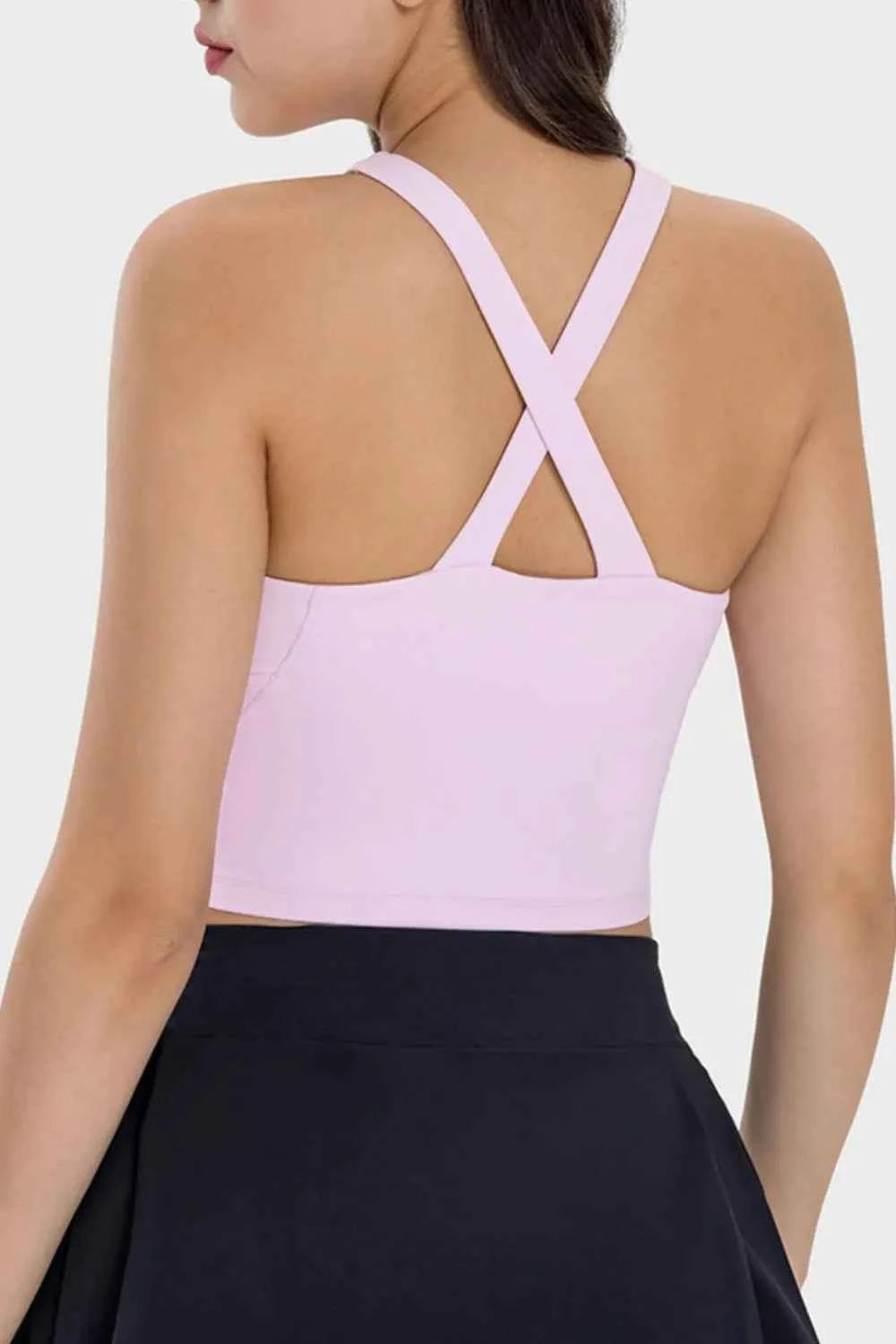 Millennia Crisscross Grecian Neck Active Cami.