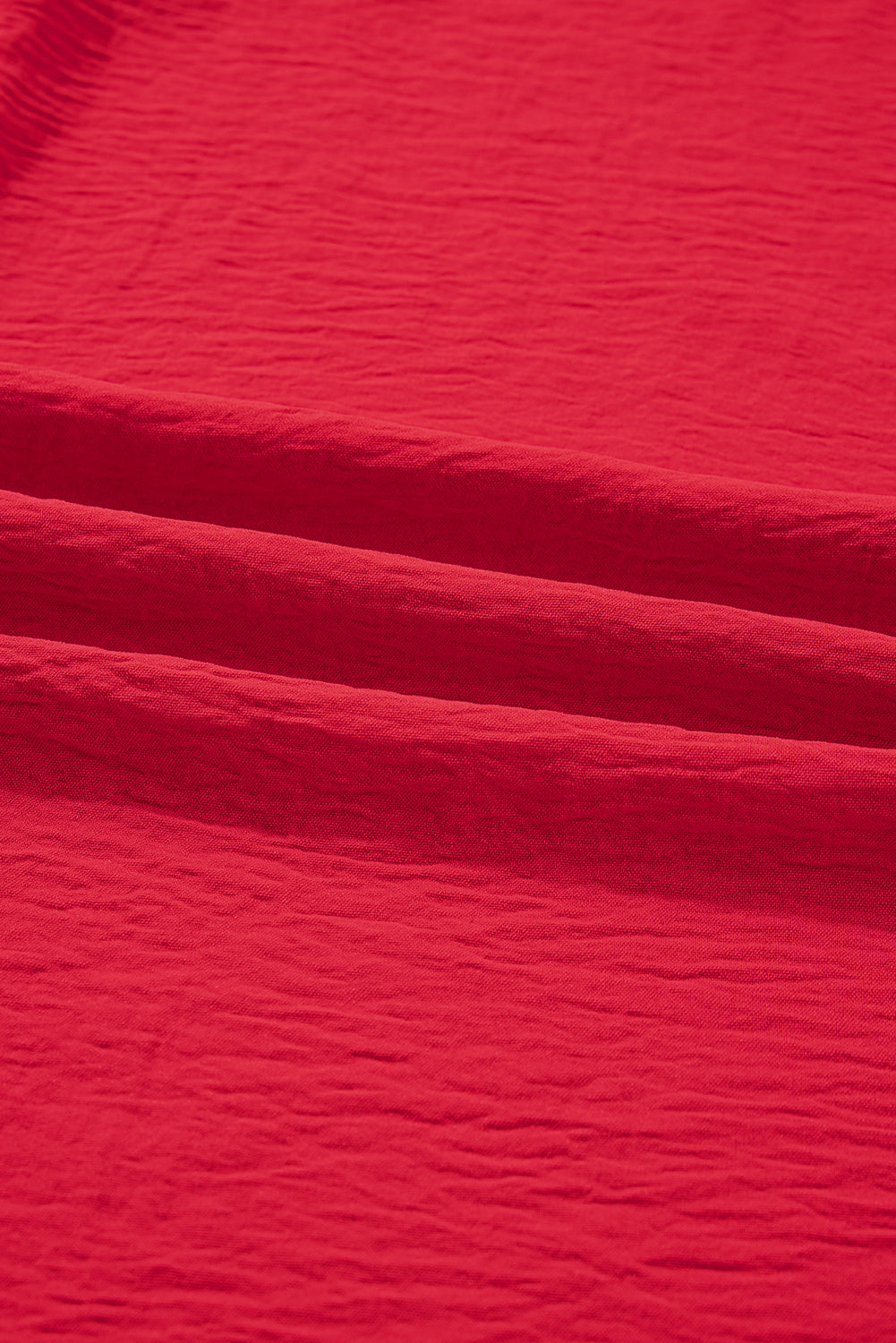 Fiery Red Plus Size Smocked Cuff Dolman Oversized Tunic Blouse Dear-Lover Dropshipping