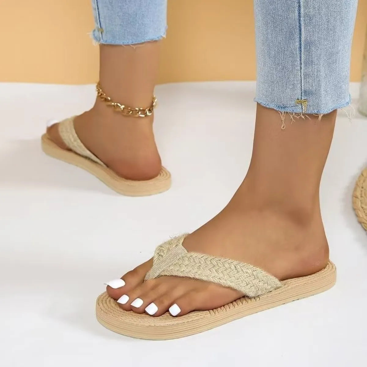 Toe Post Platform Sandals.