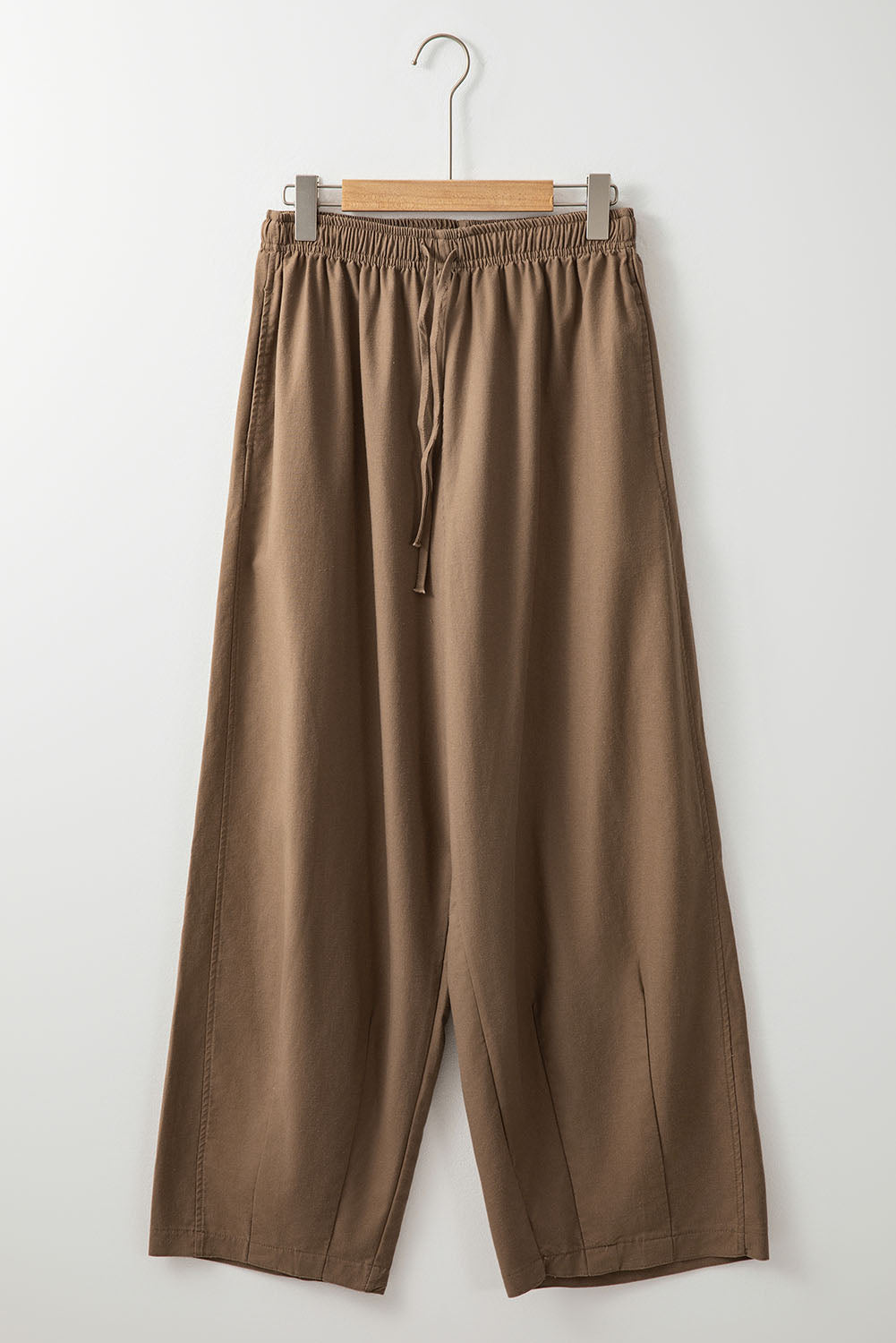 Desert Palm Cotton Linen Drawstring Waist Wide Leg Pants Dear-Lover Dropshipping