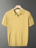 Men's Plus Size Collared Neck Short Sleeve Polo