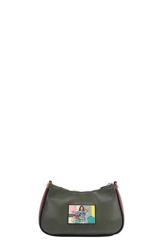 Nicole Lee USA Crescent Shaped Crossbody Bag