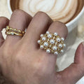 Retro Starry Pearl Ring For Women