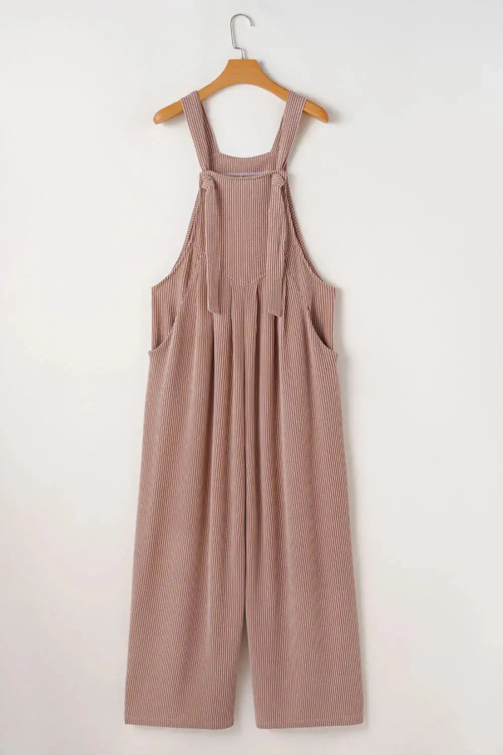 Corded Adjustable Straps Wide Leg Loose Overalls.