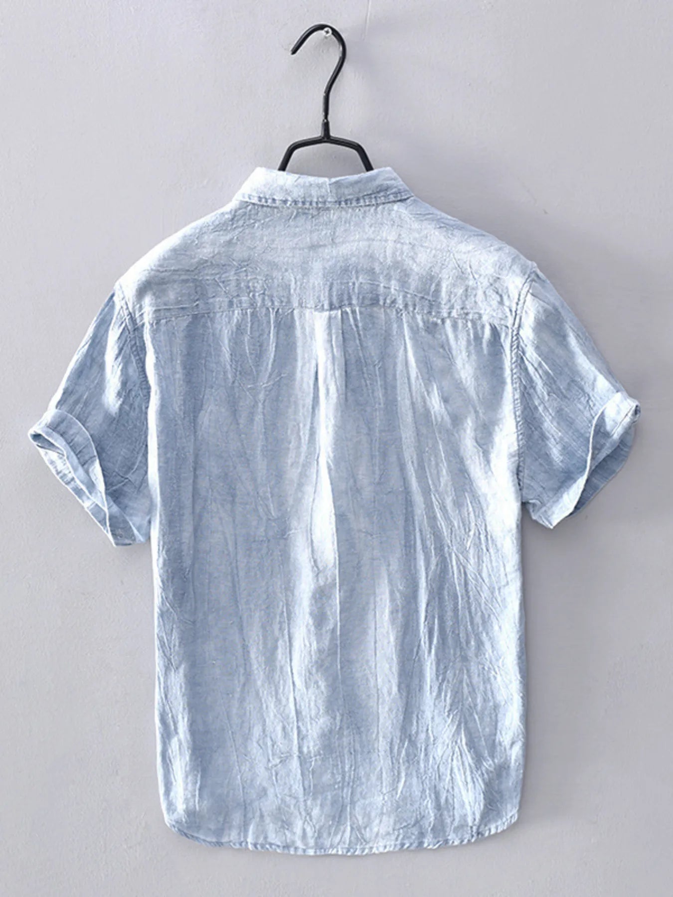 Men's Plus Size Button Up Short Sleeve Shirt.